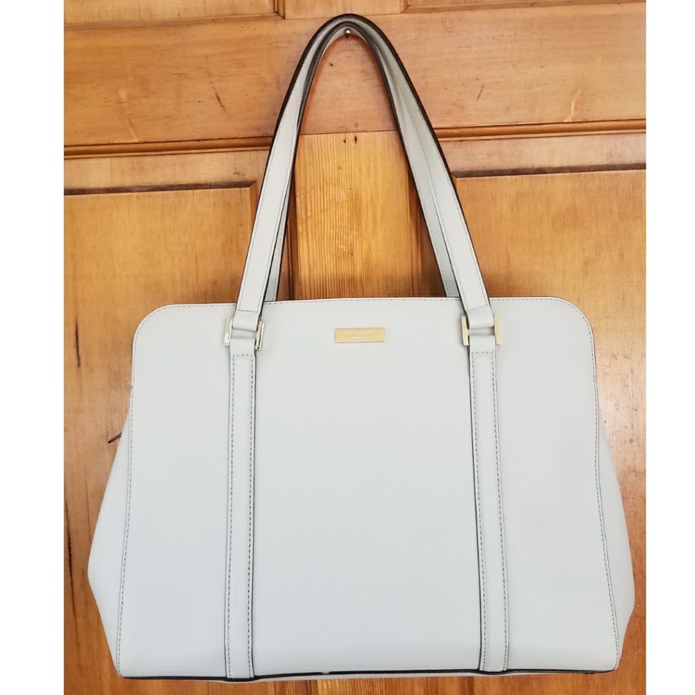 Kate Spade LARGE handbag tote satchel gray purse